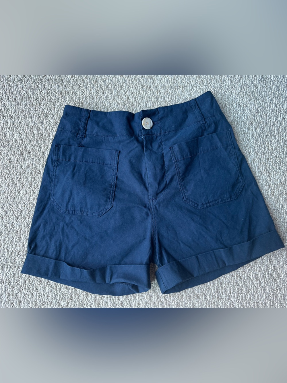 Anthroplogie Maeve Navy Colette Shorts in size 26 - Picture 3 of 5